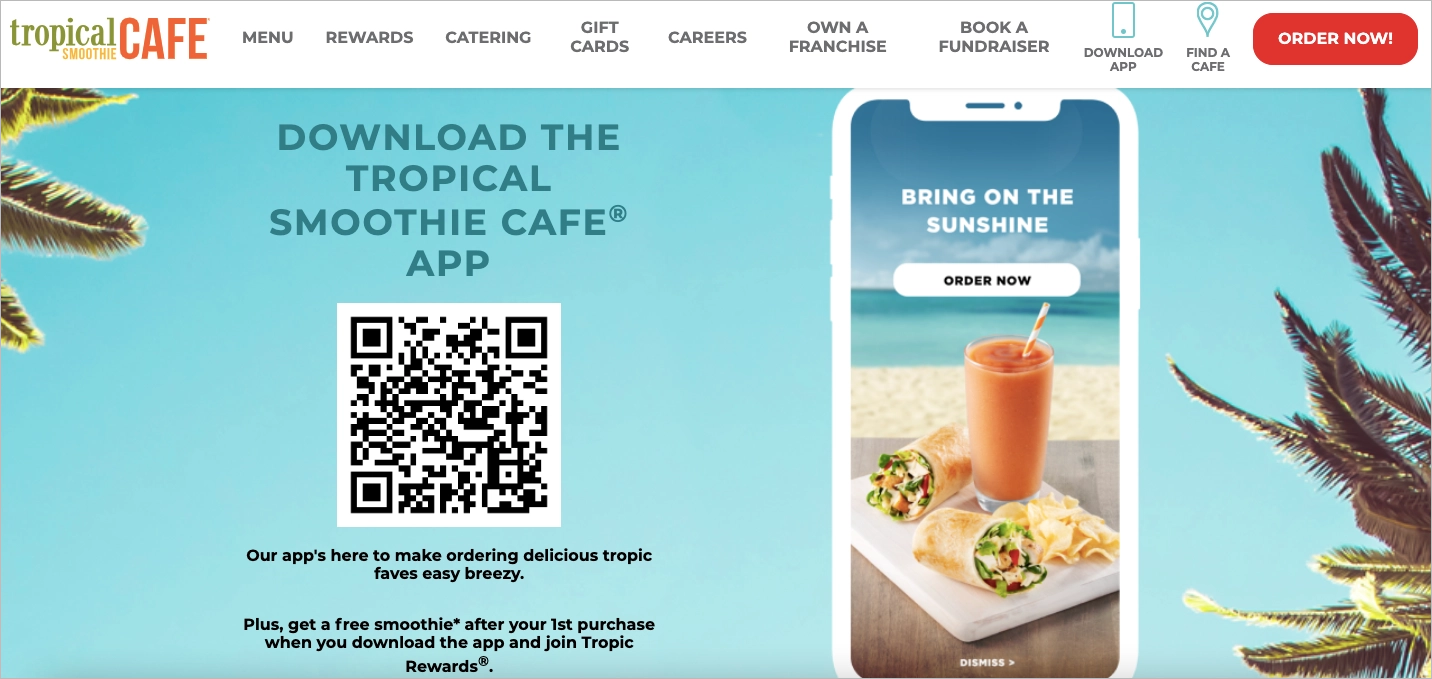 app herunterladen landing page bestes Beispiel