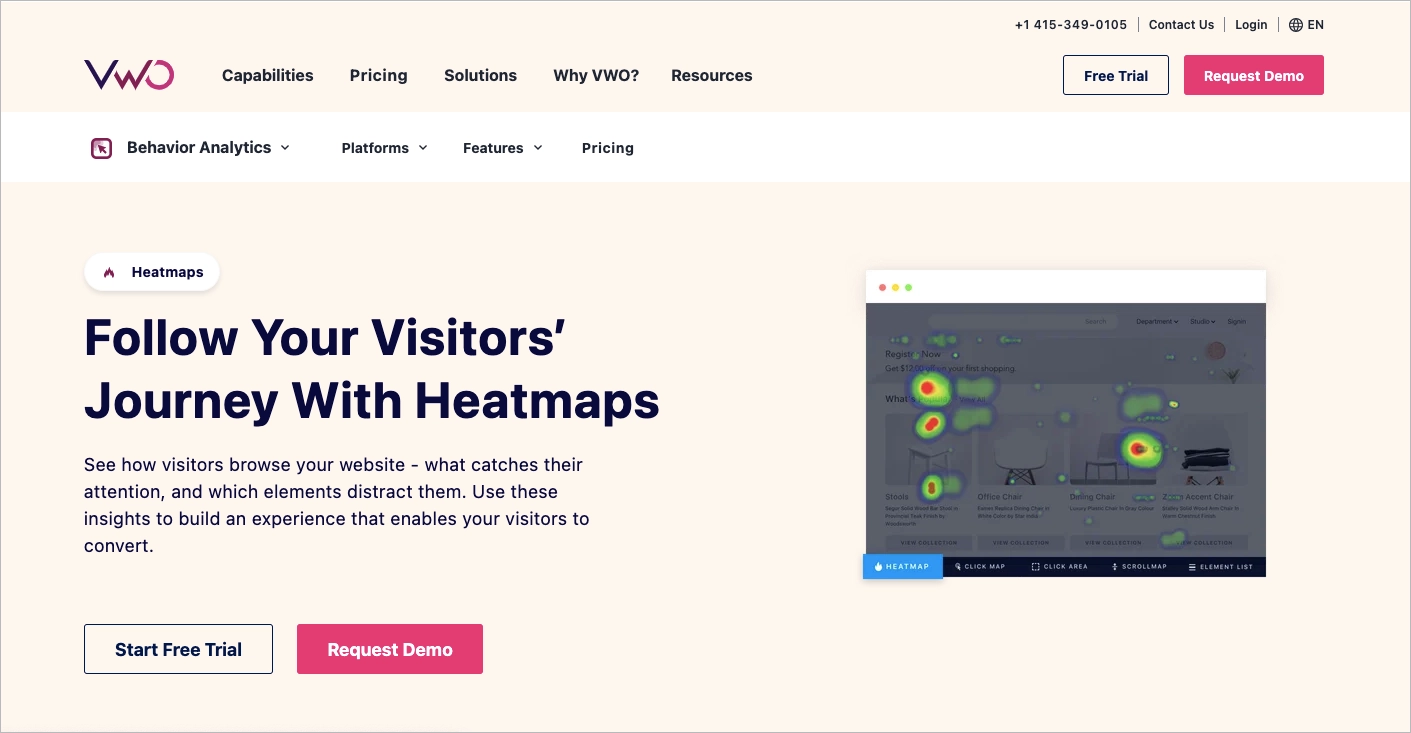 Meilleur outil de carte thermique pour l'analyse des donn&eacute;es : VWO
