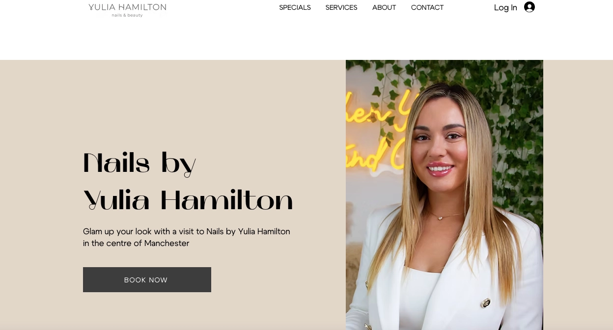 Sch&ouml;nheit landing page Beispiel
