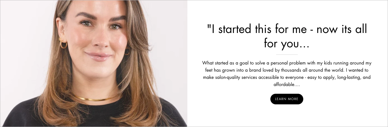 Sch&ouml;nheit landing page Beispiel