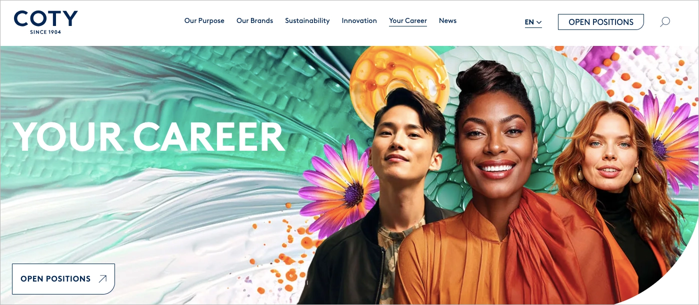 Sch&ouml;nheit landing page Beispiel