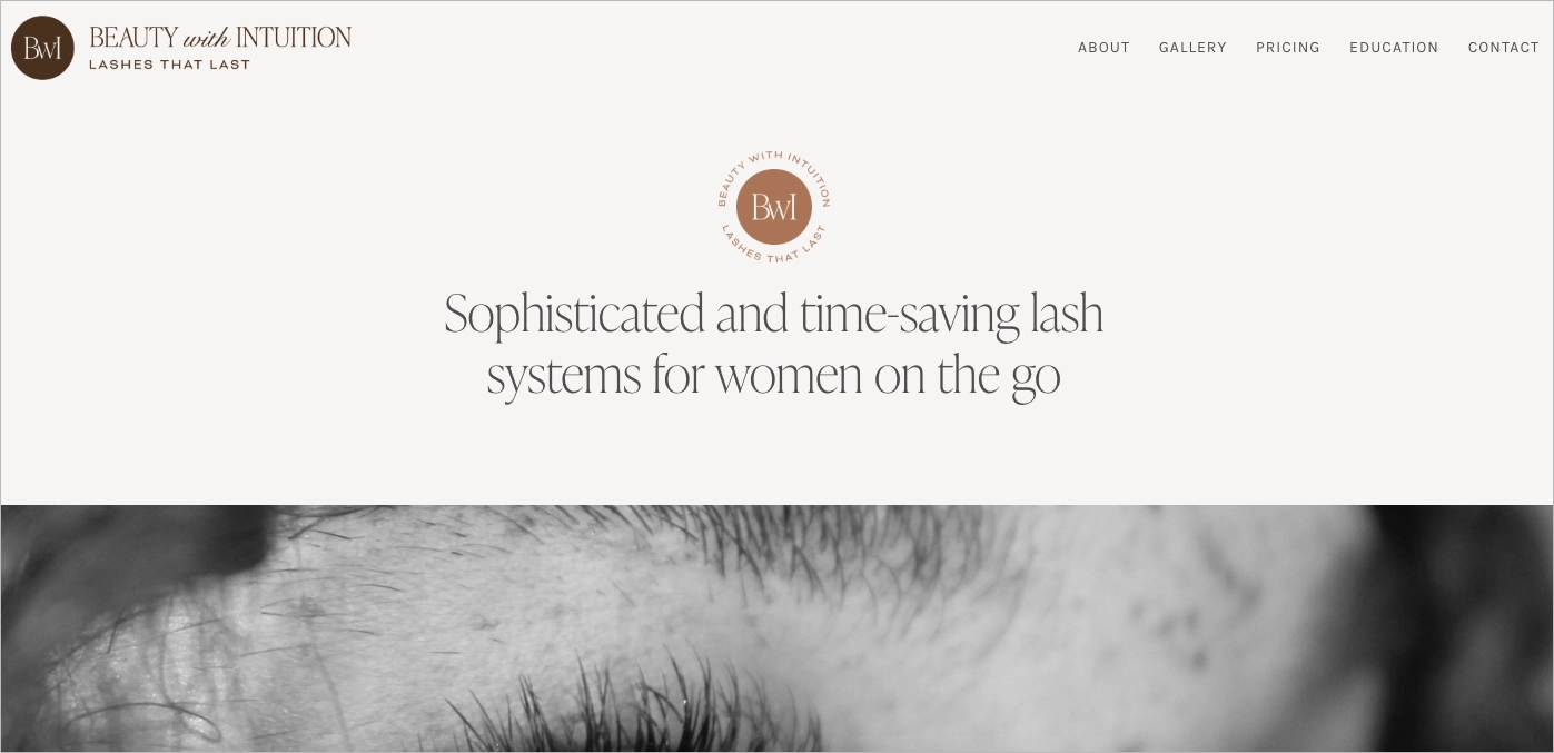 Sch&ouml;nheit landing page Beispiel