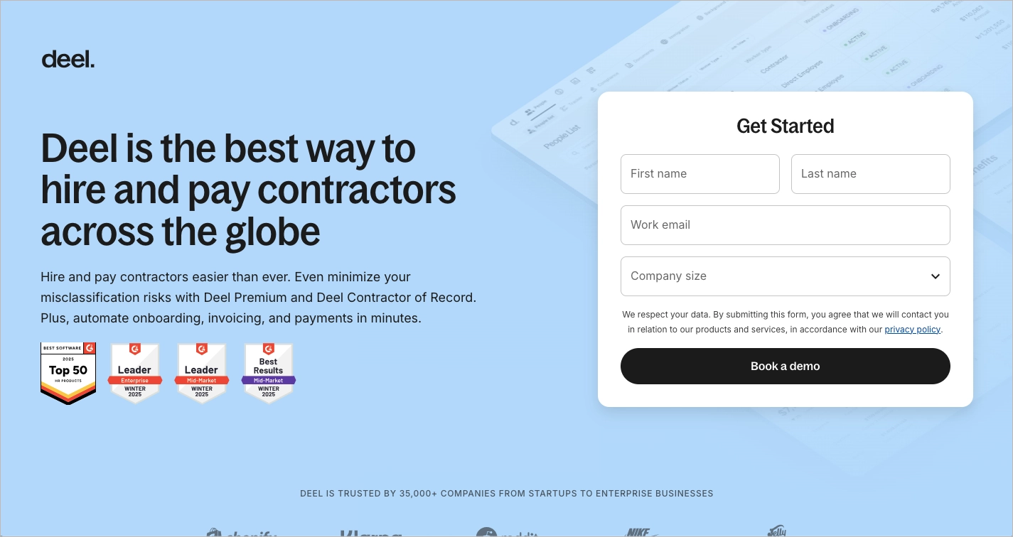 Gro&szlig;artiges Beispiel f&uuml;r einen Dienst Landing Page
