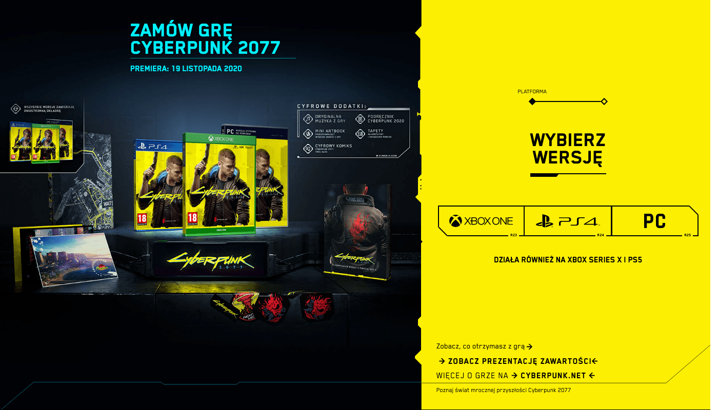 Cyber Punk 2077 strona docelowa