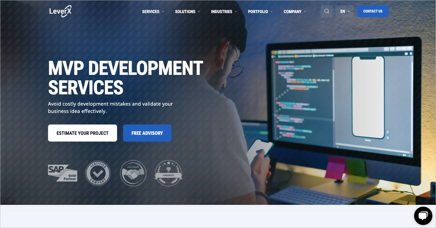 Technischer Dienst Landing Page Beispiel