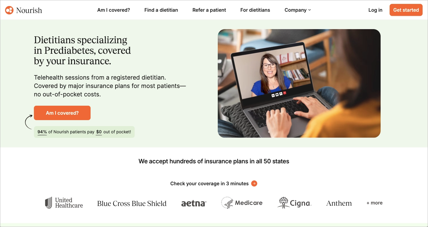 Ern&auml;hren Landing Page