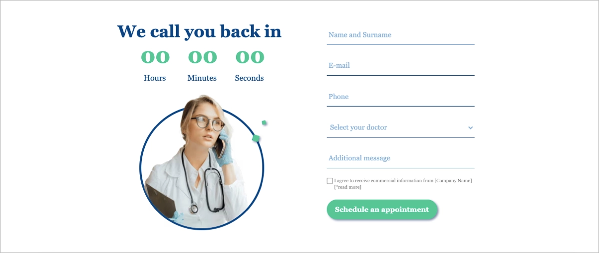 Gesundheitsdienst Landing Page Vorlage