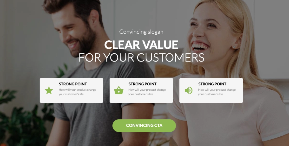 Landing Page Vorlage f&uuml;r Dienstleistungen