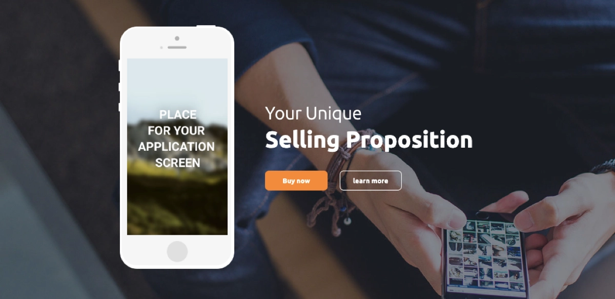 app landing page template