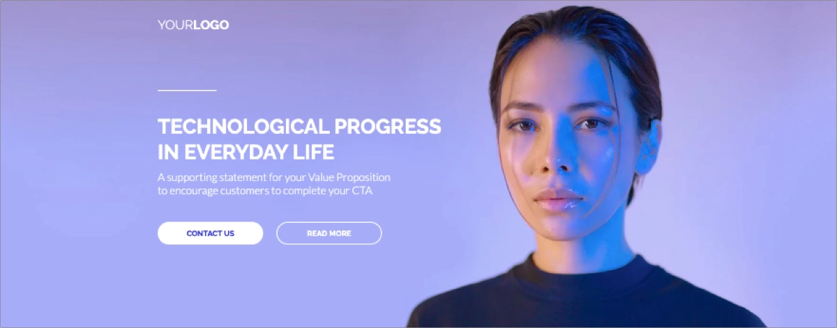 technology landing page template