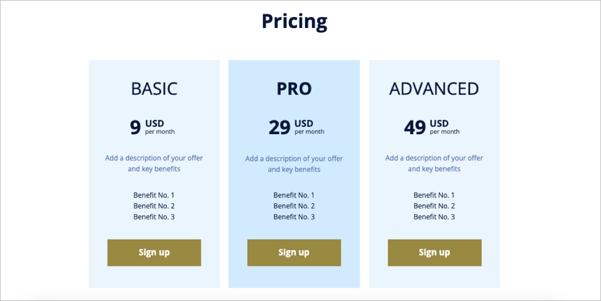 landing page template