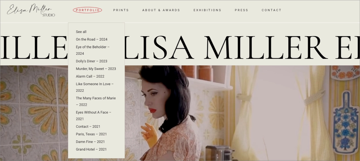 Beispiel f&uuml;r eine Portfolio-Website