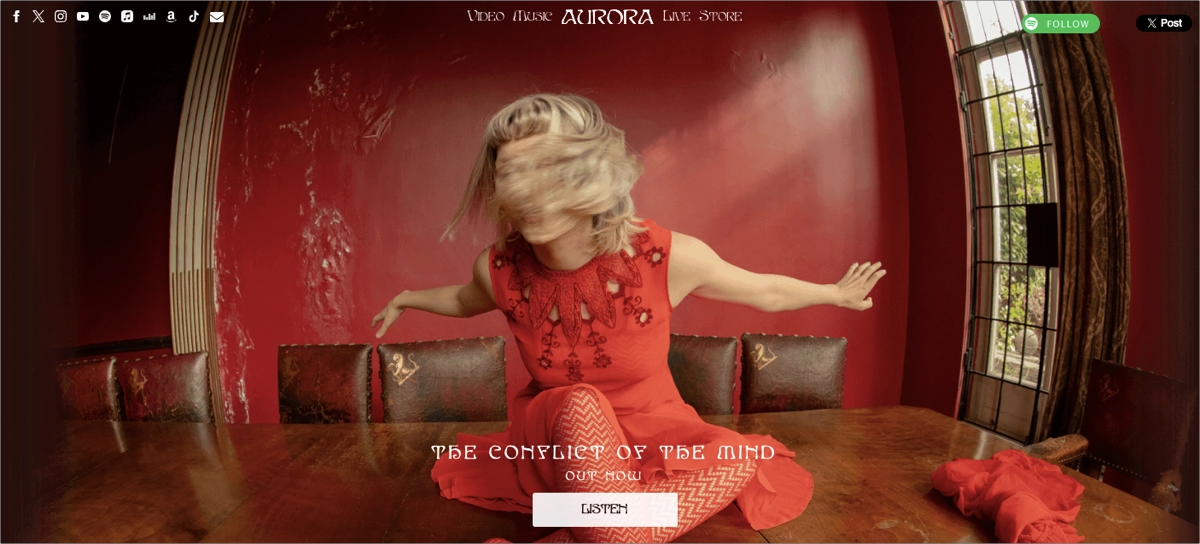 music landing page website music marketing