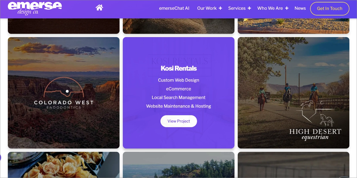 Portfolio einer Designagentur landing page Beispiel