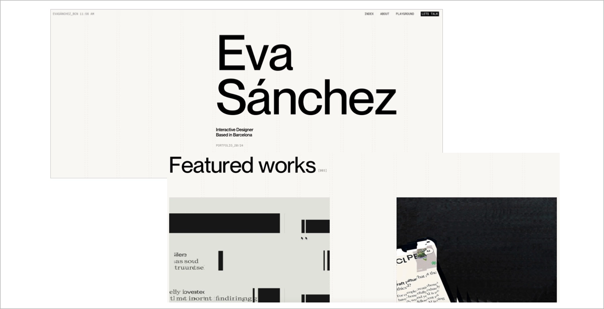 Seite Inspiration f&uuml;r Designer-Portfolio