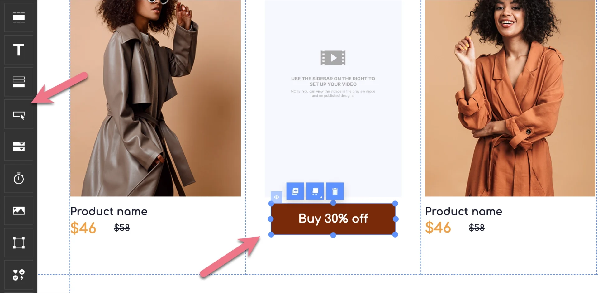 Ajout d'un bouton &agrave; landing page