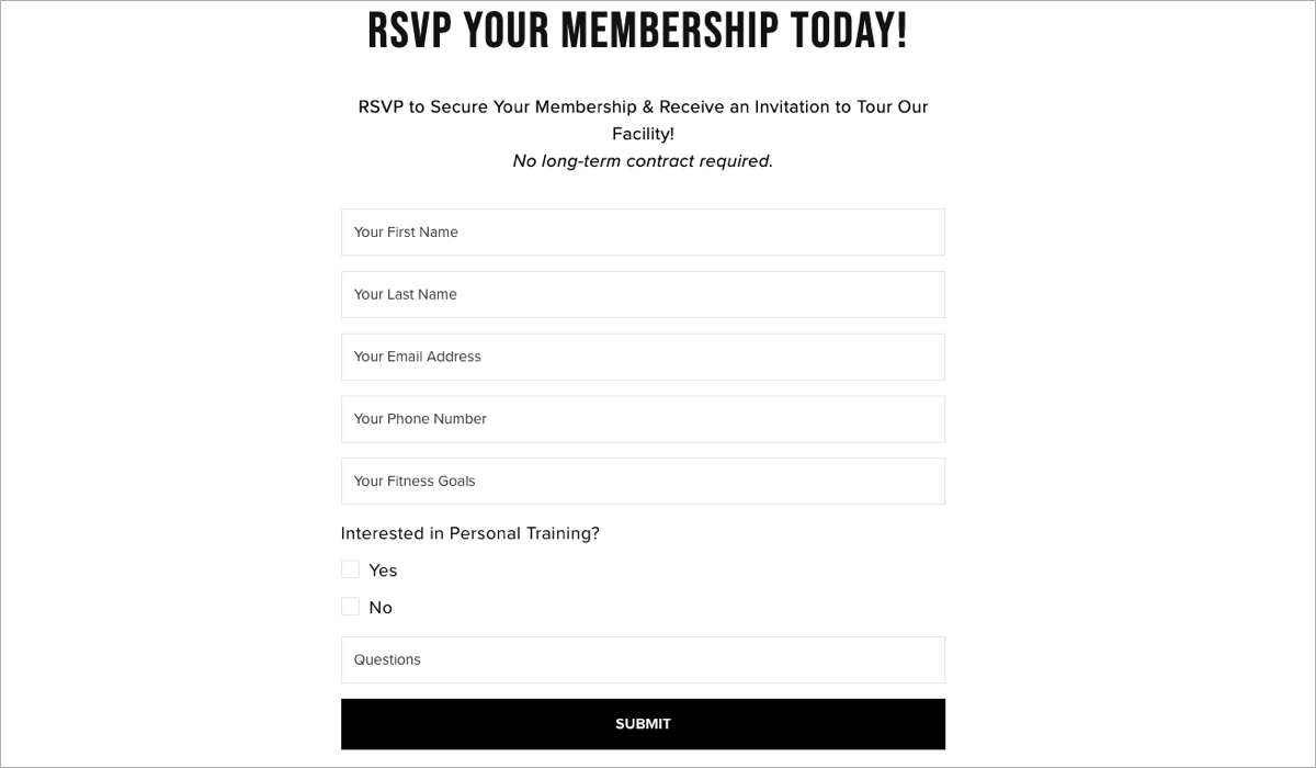 modulo di conversione dei visitatori del sito web in clienti