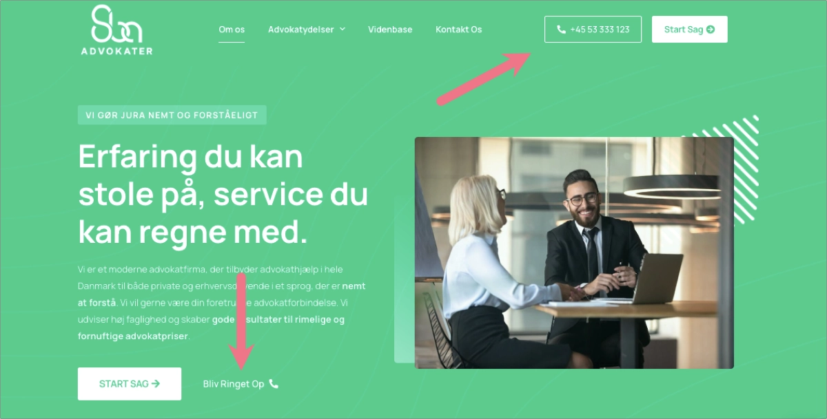 exemple de cabinet d'avocats landing page qui g&eacute;n&egrave;re des conversions