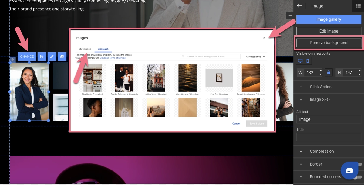 Portfolioseite in Landingi erstellen