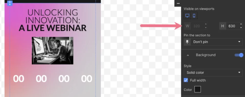 Editor m&oacute;vel para landing pages