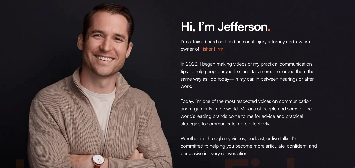 Cabinet d'avocats landing page exemple