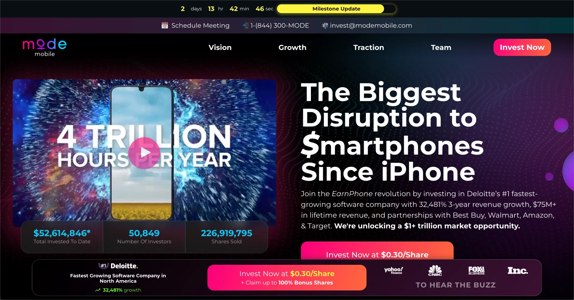 Exemple de vid&eacute;o landing page moderne