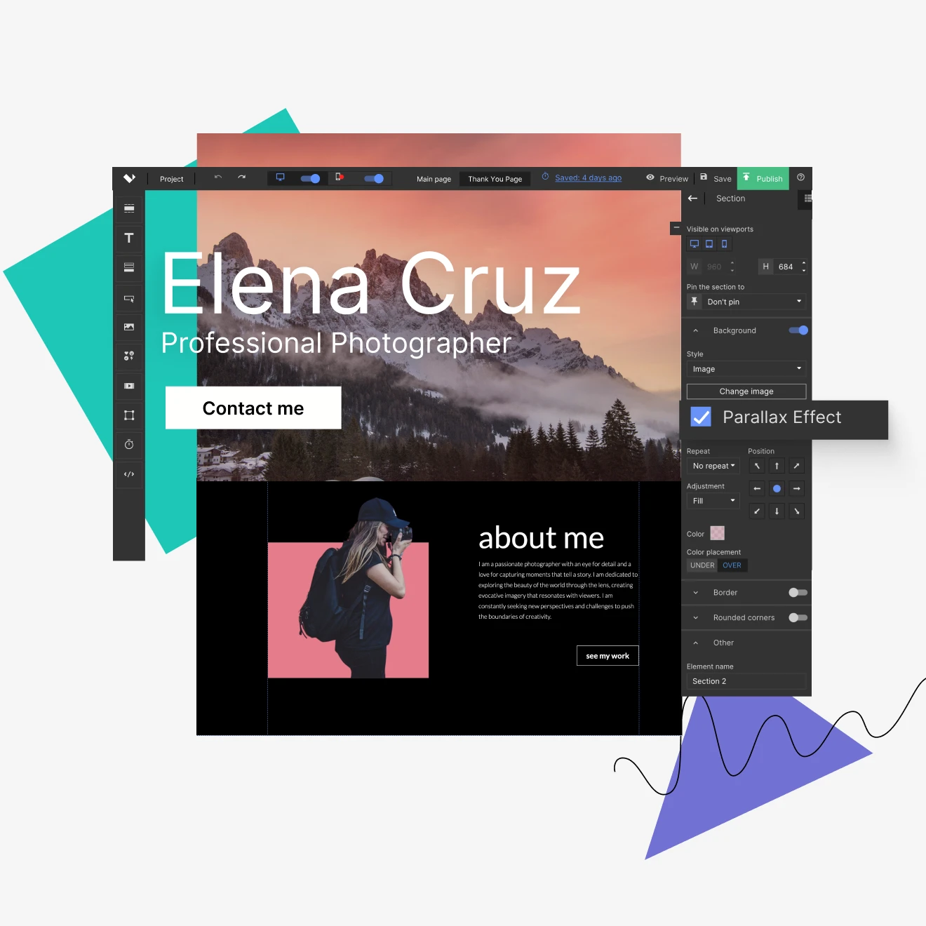 Parallax in Landingi