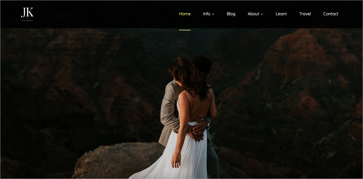 photographer landing page example