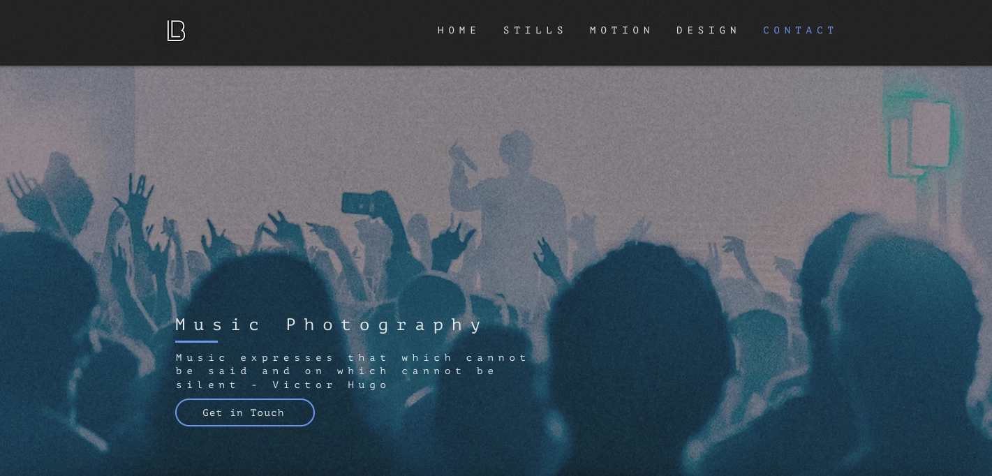 photographer landing page example