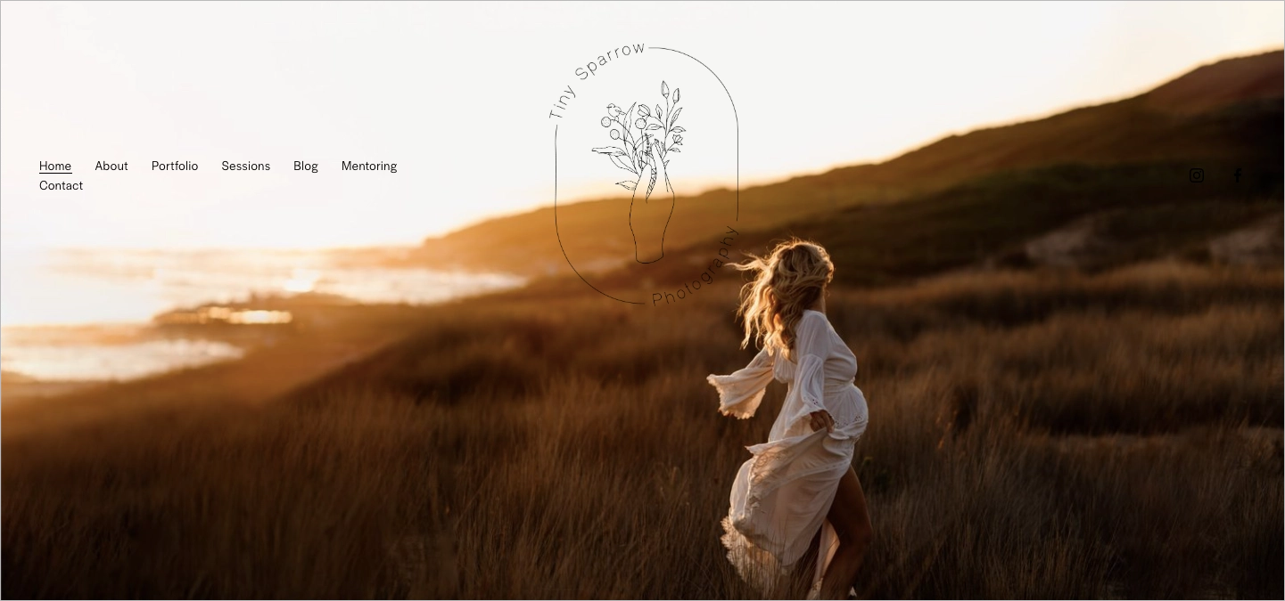 photographer landing page example