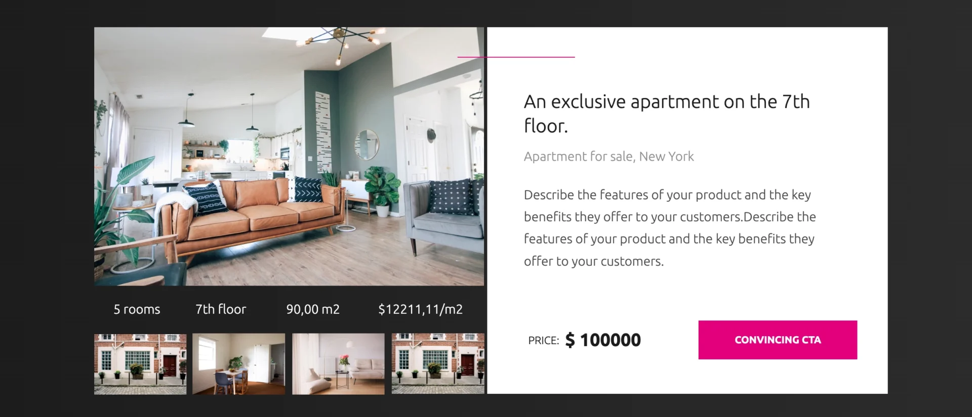 photographer's landing page template
