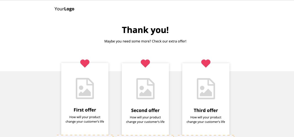 thank you page template