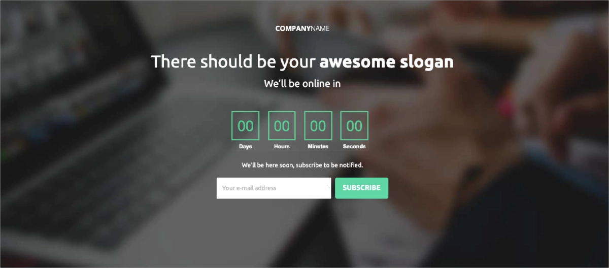 pre launch landing page template