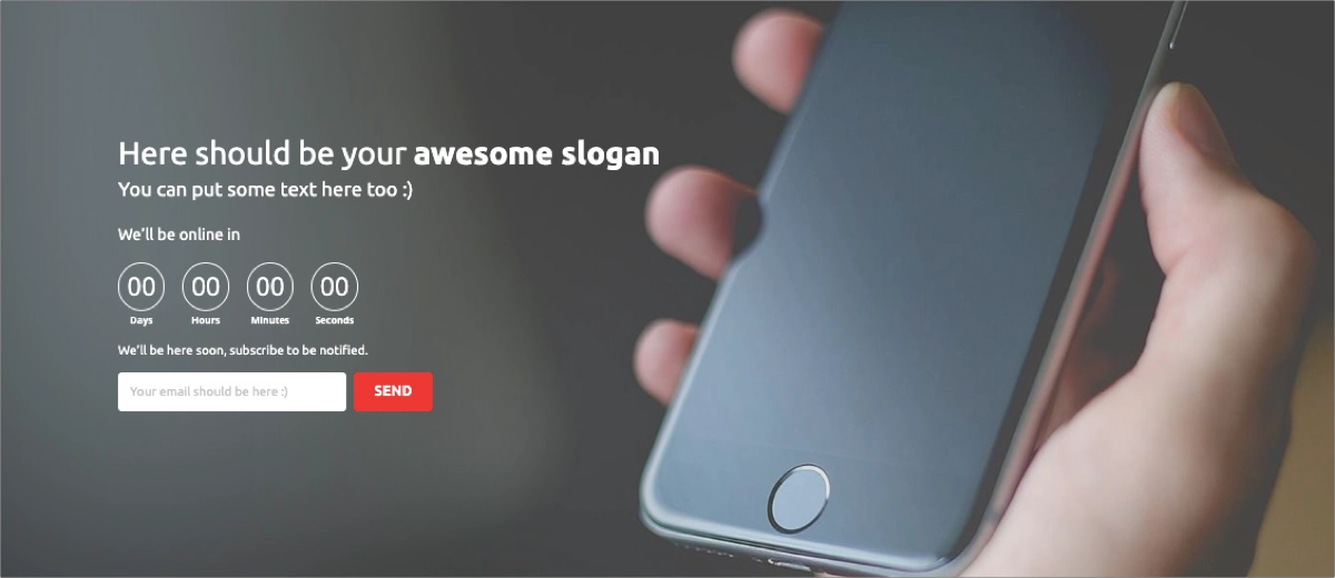 simple coming soon page design template