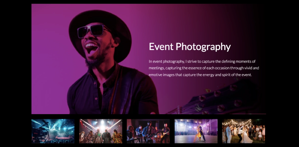 Potfolio-Vorlage landing page