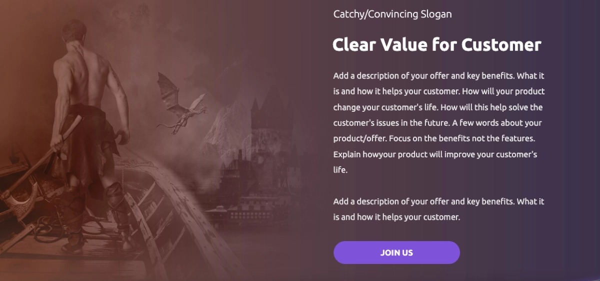 inspiration pour jeu kickstarter landing page template