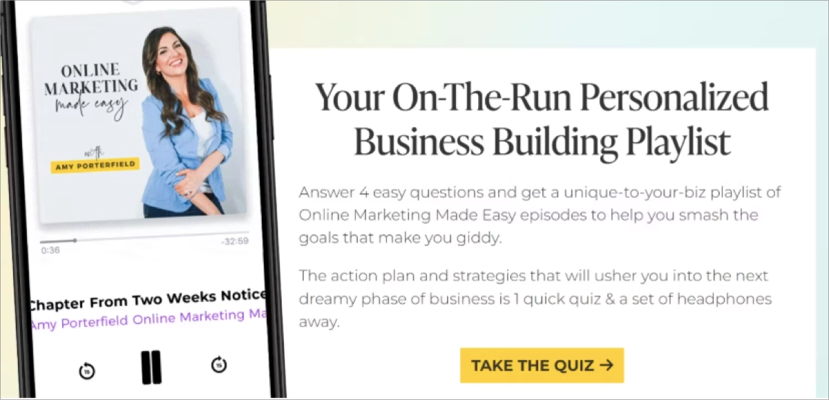 minimum landing page pour une campagne sur facebook