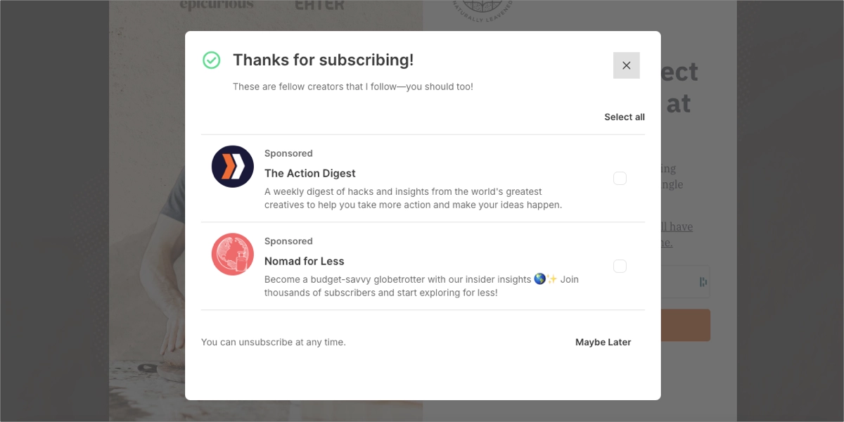 great thank you page