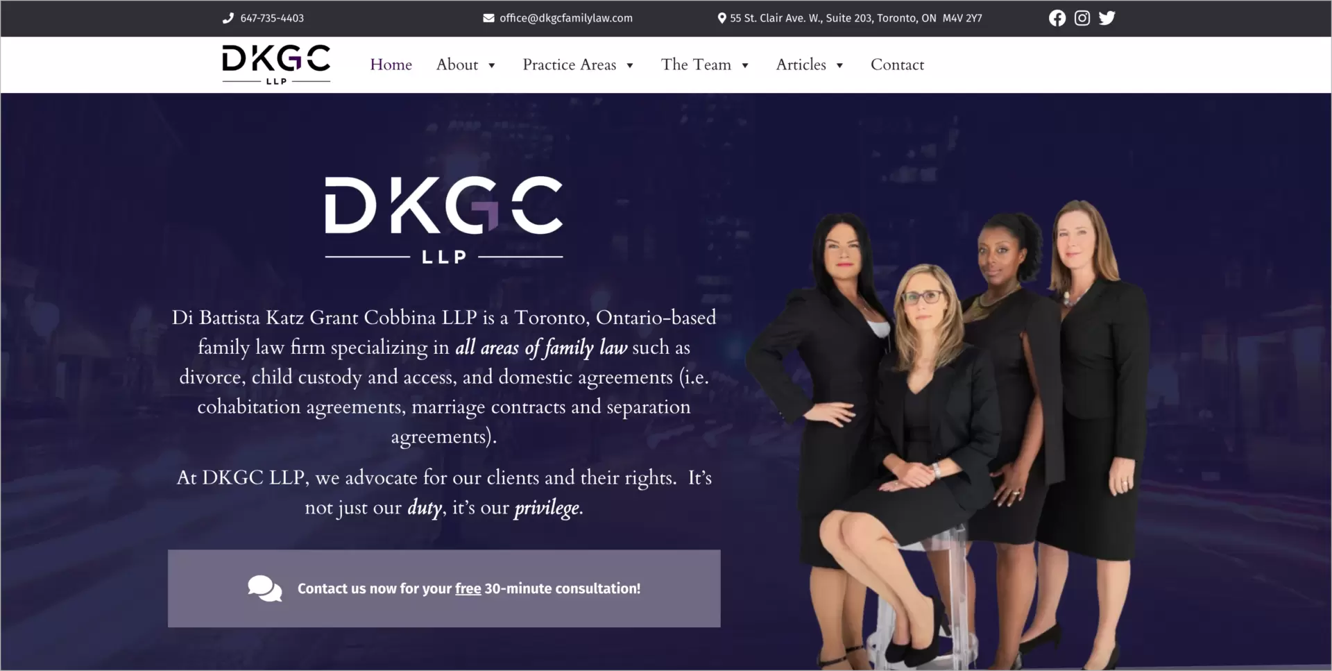 law landing page in paid advertising