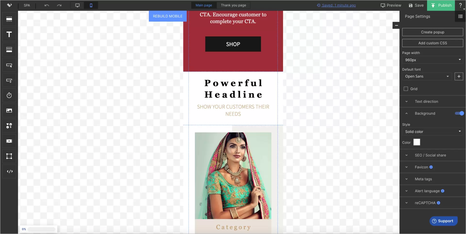 outil de marketing landing page et cr&eacute;ateur de site web
