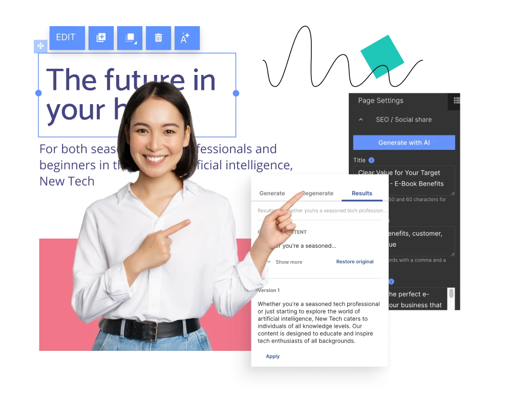 Maximizing time and cost efficiency with Landingi and AI
