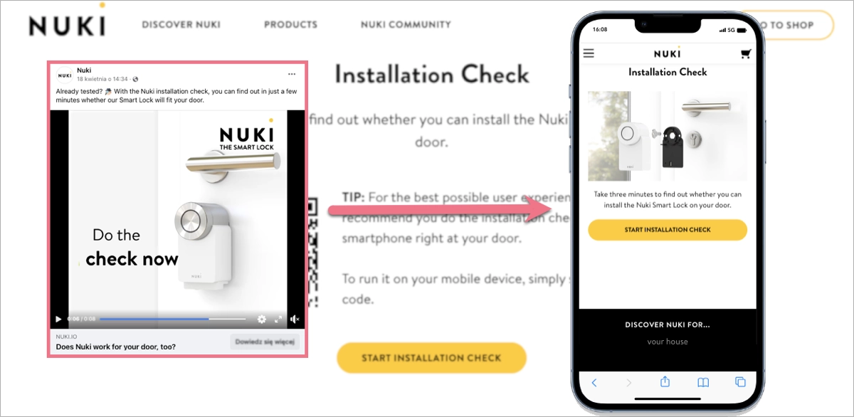 facebook landing page facebook ad