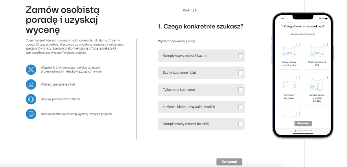 facebook landing page formulaire