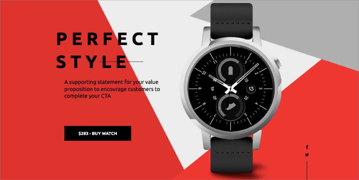 facebook landing page mod&egrave;les