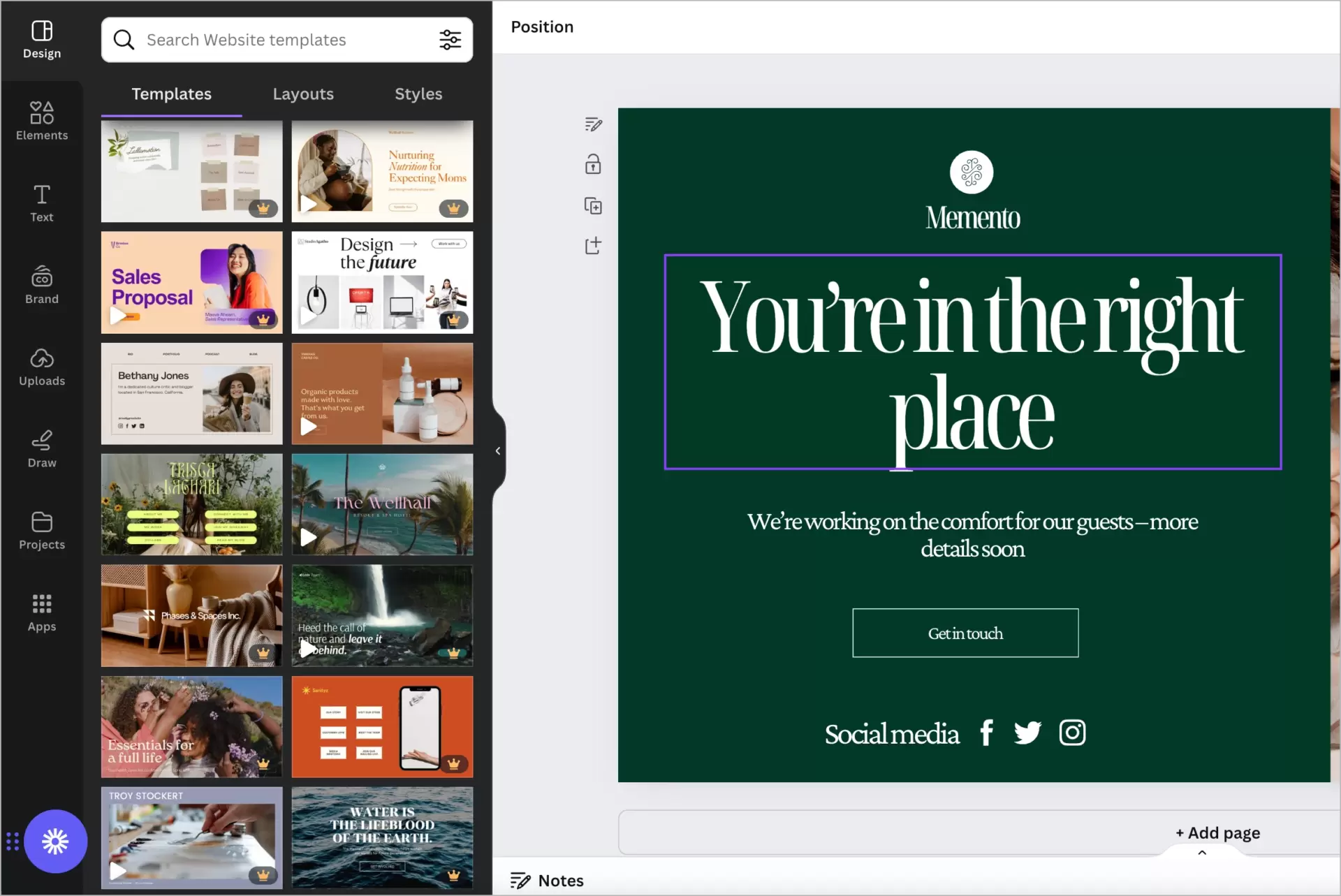 Landing Page Vorlagen von canva, besser als bei den meisten anderen Landing Page Buildern