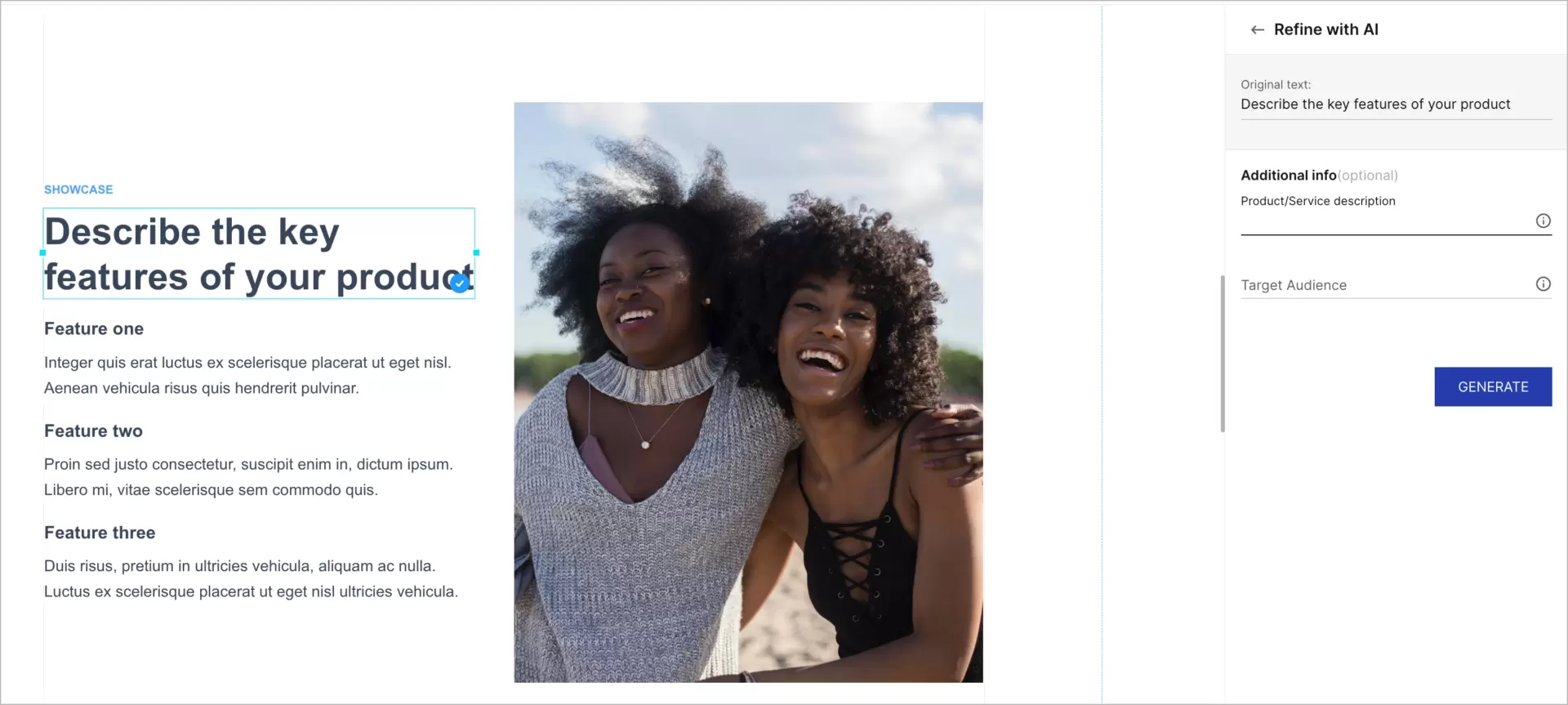 engaging landing page build without coding skills