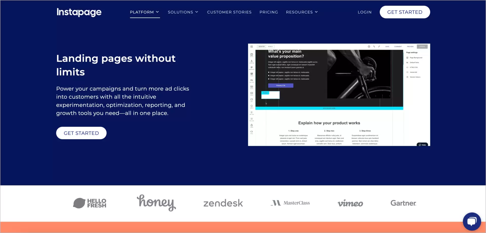 drag and drop landing page builder