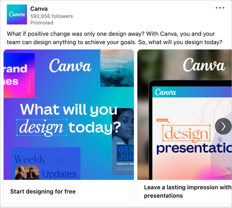 LinkedIn PPC ad example
