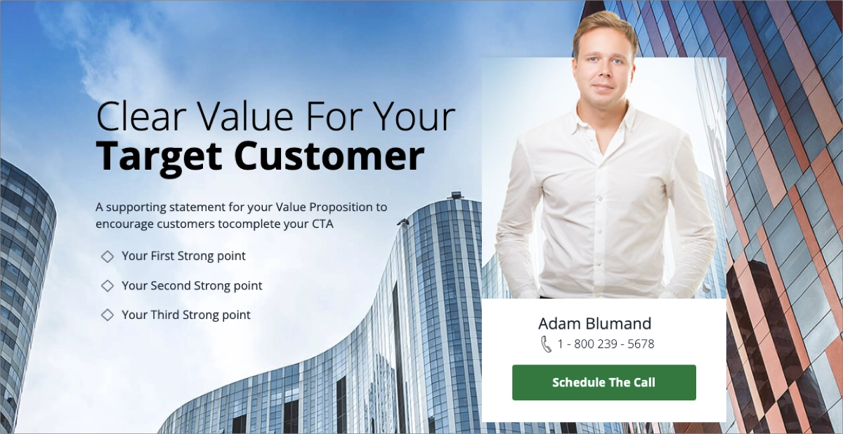 ppc b2c landing page template