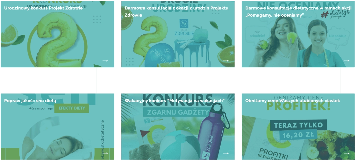 Projekt Zdrowie's medical landing page